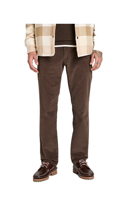 PANTALONI IN VELLUTO COSTE CLAREMONT MARRONE